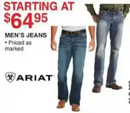 Dunham's Sports Ariat men's jeans offer