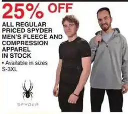 Dunham's Sports Spyder men's fleece and compression apparel offer