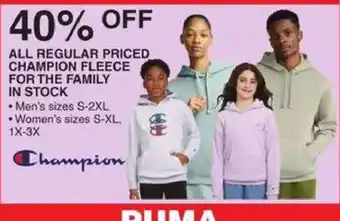 Dunham's Sports Champion fleece for the family offer