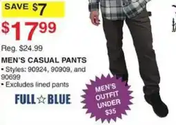 Dunham's Sports Full Blue men's casual pants offer
