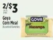 Pioneer Supermarkets Goya corn meal offer