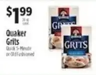 Pioneer Supermarkets Quaker grits offer