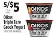 Pioneer Supermarkets Oikos Triple Zero Greek Yogurt offer