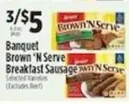 Pioneer Supermarkets Banquet Brown 'N Serve Breakfast Sausage offer