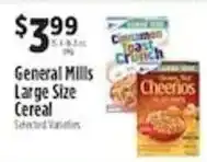 Pioneer Supermarkets General Mills Large Size Cereal offer