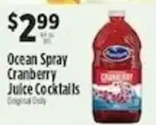 Pioneer Supermarkets Ocean Spray cranberry juice cocktails offer