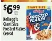 Pioneer Supermarkets Kellogg's Giant Size Frosted Flakes Cereal offer