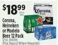 Pioneer Supermarkets Corona, Heineken or Modelo Beer offer