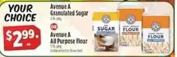 Pioneer Supermarkets Avenue A Granulated Sugar or Avenue A All Purpose Flour offer