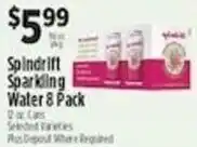 Pioneer Supermarkets Spindrift Sparkling Water 8 Pack offer