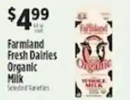 Pioneer Supermarkets Farmland Fresh Dairies Organic Milk offer