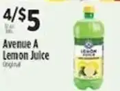 Pioneer Supermarkets Avenue A Lemon Juice offer