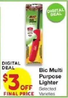 United Supermarkets Bic Multi Purpose Lighter offer