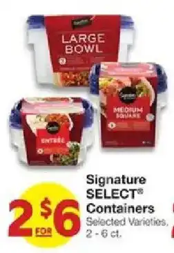 United Supermarkets Signature Select Containers offer