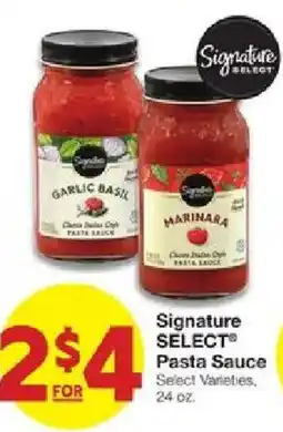 United Supermarkets Signature Select Pasta Sauce offer