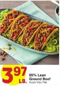 United Supermarkets 85% Lean Ground Beef offer