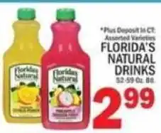 C Town Florida's natural drinks offer