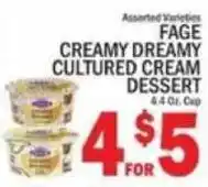 C Town Fage creamy dreamy cultured cream dessert offer