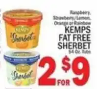 C Town Kemps fat free sherbet offer