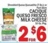 C Town Cacique queso fresco milk cheese offer