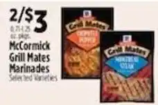 Pioneer Supermarkets McCormick Grill Mates Marinades offer