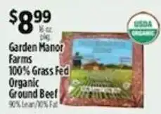Pioneer Supermarkets Garden Manor Farms 100% Grass Fed Organic Ground Beef offer
