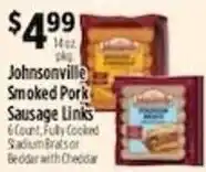 Pioneer Supermarkets Johnsonville smoked pork sausage links offer