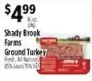 Pioneer Supermarkets Shady Brook Farms Ground Turkey offer