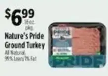 Pioneer Supermarkets Nature's Pride Ground Turkey offer