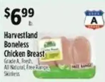Pioneer Supermarkets Harvestland boneless chicken breast offer