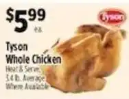 Pioneer Supermarkets Tyson whole chicken offer