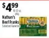 Pioneer Supermarkets Nathan's Beef Franks offer