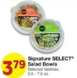 United Supermarkets Signature Select Salad Bowls offer