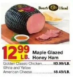 United Supermarkets Boar's Head Maple Glazed Honey Ham offer
