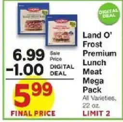 United Supermarkets Land O' Frost Premium Lunch Meat Mega Pack offer