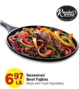 United Supermarkets Rancher's Reserve Seasoned Beef Fajitas offer