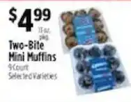 Pioneer Supermarkets Two-Bite Mini Muffins offer