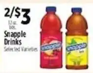 Pioneer Supermarkets Snapple Drinks offer