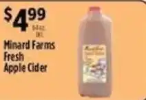 Pioneer Supermarkets Minard Farms Fresh Apple Cider offer