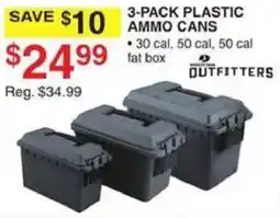 Dunham's Sports Mountain Outfitters 3-pack plastic ammo cans offer