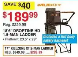 Dunham's Sports Mudboy 18'6" Droptine Hd 1.5-Man Ladder offer