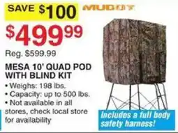 Dunham's Sports Mud Hut Mesa 10' Quad Pod With Blind Kit offer