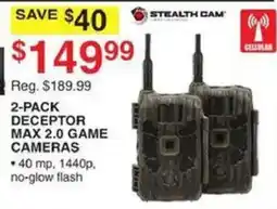 Dunham's Sports Stealth Cam Deceptor Max 2.0 Game Cameras offer