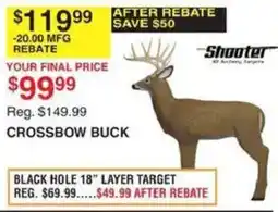 Dunham's Sports Shooter crossbow buck offer
