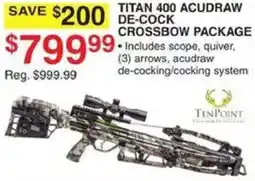 Dunham's Sports Titan 400 acudraw crossbow package offer