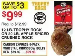 Dunham's Sports 12 lb. trophy rock or 20 lb. apple spiced crushed rock offer