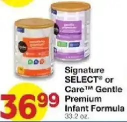 United Supermarkets Signature Select or Care Gentle Premium Infant Formula offer