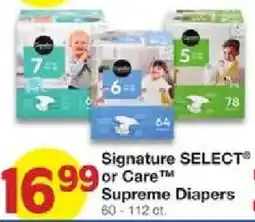 United Supermarkets Signature Select Supreme Diapers offer