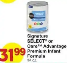 United Supermarkets Signature Select or Care Advantage Premium Infant Formula offer