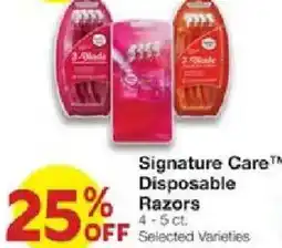 United Supermarkets Signature Care Disposable Razors offer